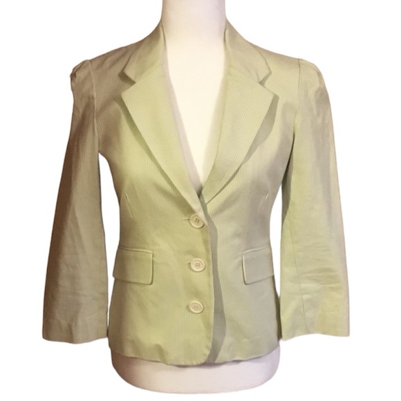 Vintage Juicy Couture Mint Green Pinstripe Blazer/ Jacket - Picture 2 of 8